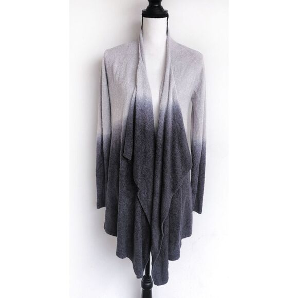 Barefoot Dreams CozyChic Lite Ombré Cardigan Sweater Size Small Gray Blue - Picture 1 of 9